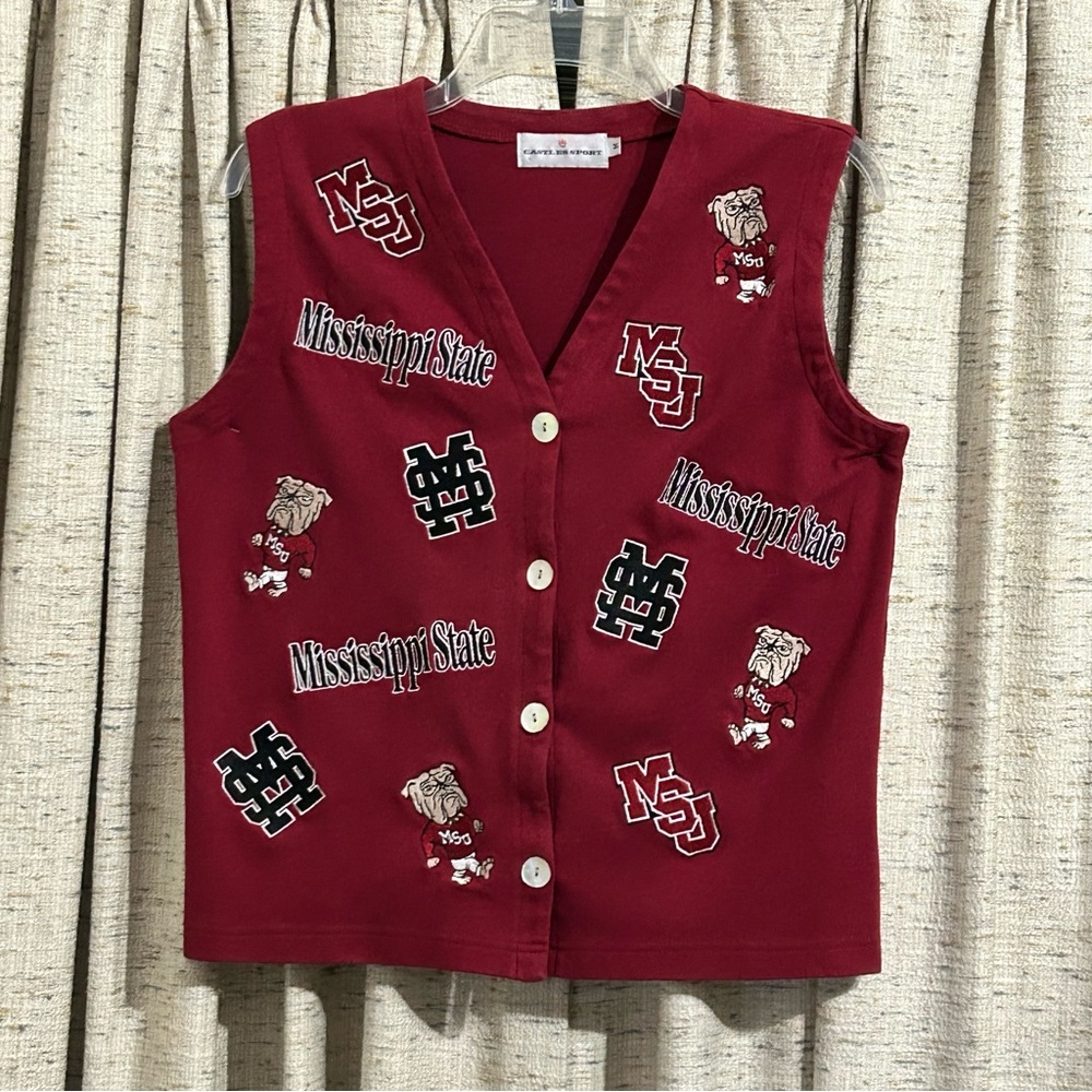 Castles Sport Mississippi State Logo Embroidered Vest - Medium